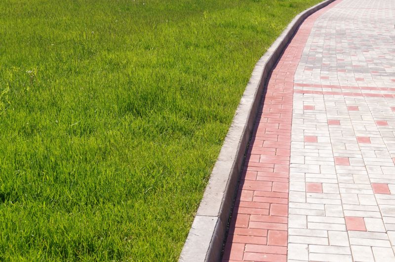 Brick Curbing in a Garden Path